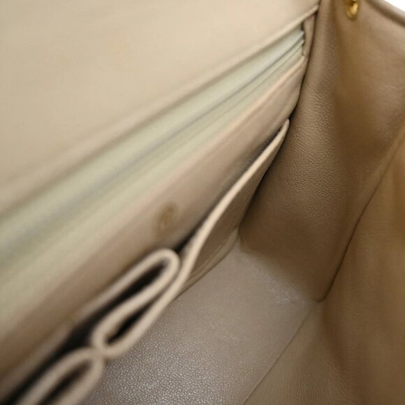 CHANEL CC Mini Matelasse Chain Shoulder Bag Leather Beige GHW Vintage 325RP048 - Picture 8 of 16